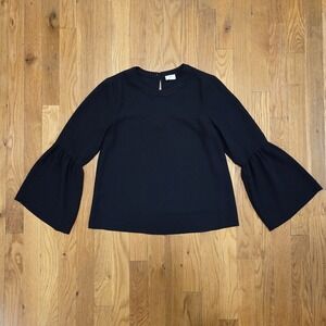 Wilfred Aritzia Womens Feminine Belle Sleeve Blouse XXS Black Casual Workwear